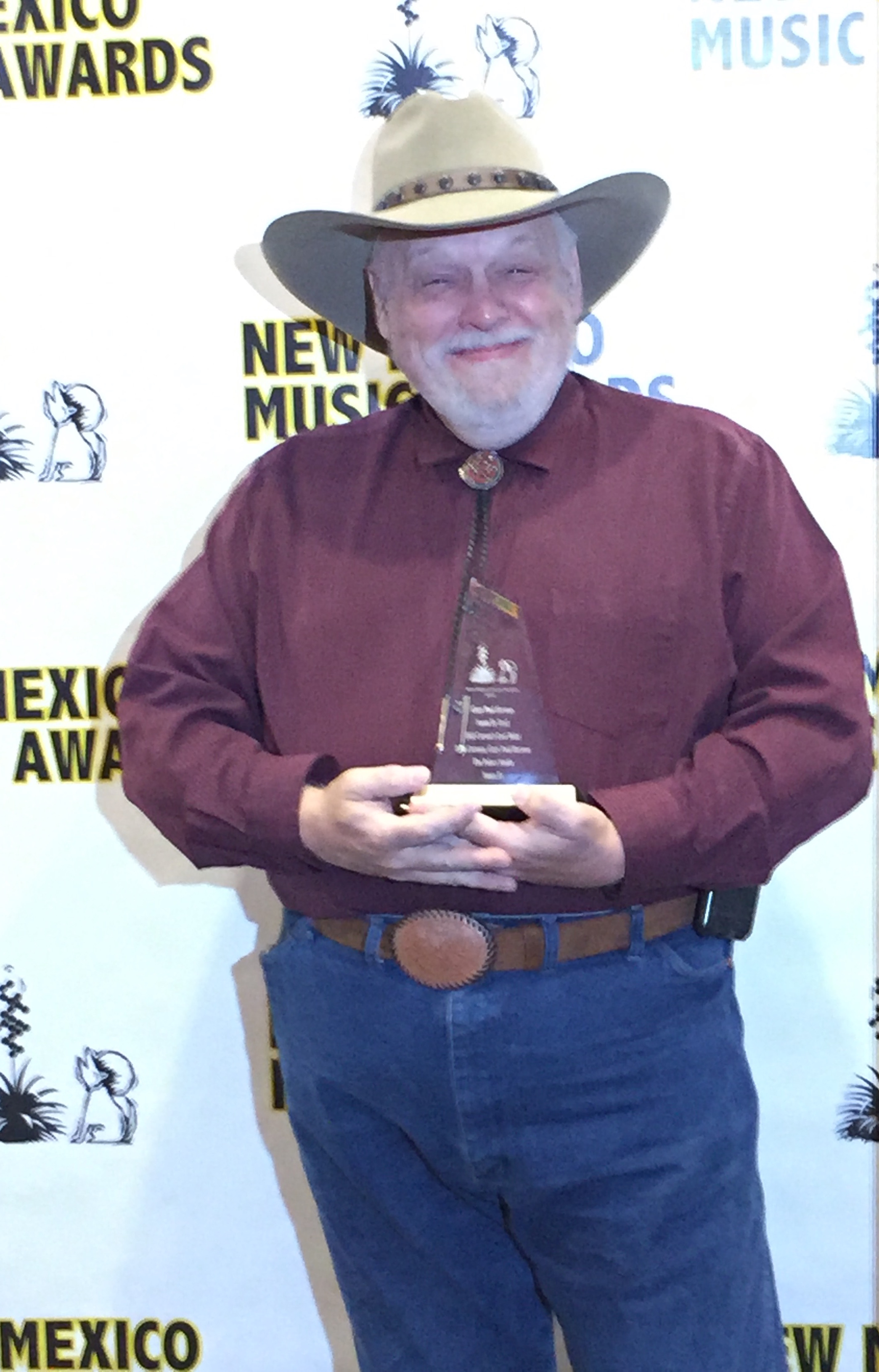 photo: Gary Paul with 2016 New Mexico Music Award